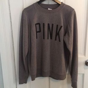 Pink grey crewneck